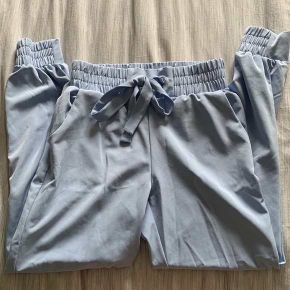 Revamped Baby Blue Paperbag Pants - Picture 1 of 4